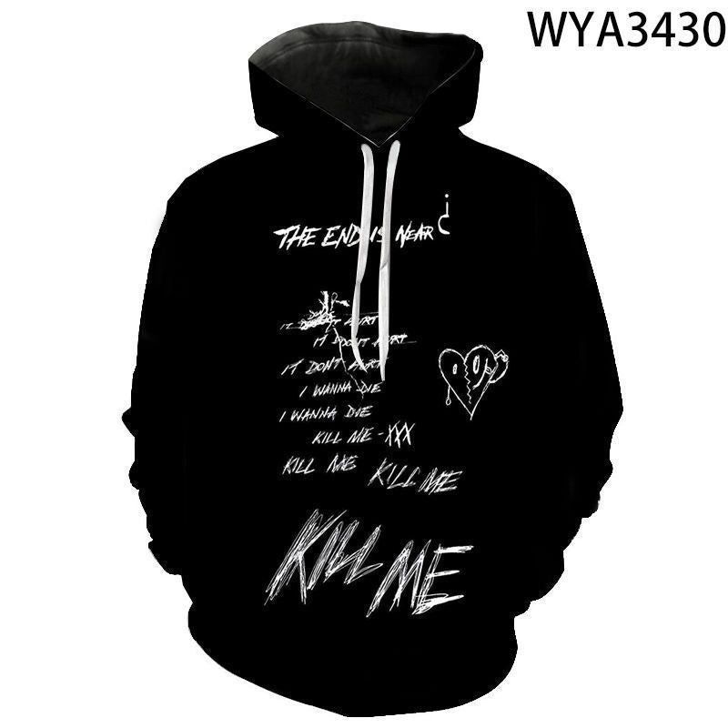 3D digital printing street fashion clothing pullover hoodie