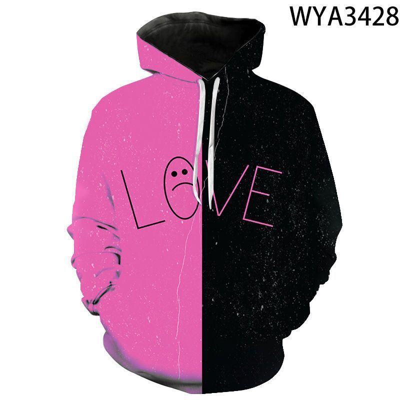 3D digital printing street fashion clothing pullover hoodie