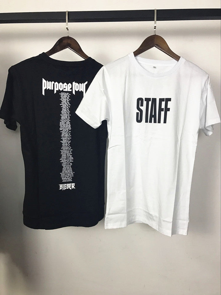 Letter Printing Couple Short-Sleeved T-Shirt Men