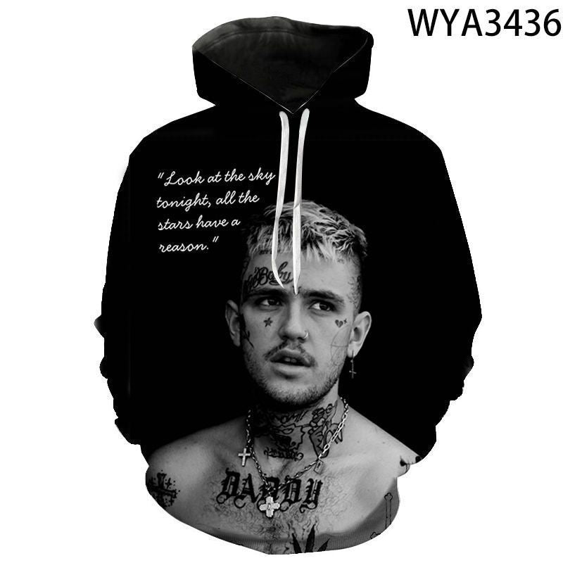 3D digital printing street fashion clothing pullover hoodie
