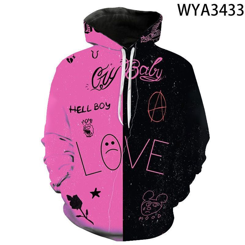 3D digital printing street fashion clothing pullover hoodie