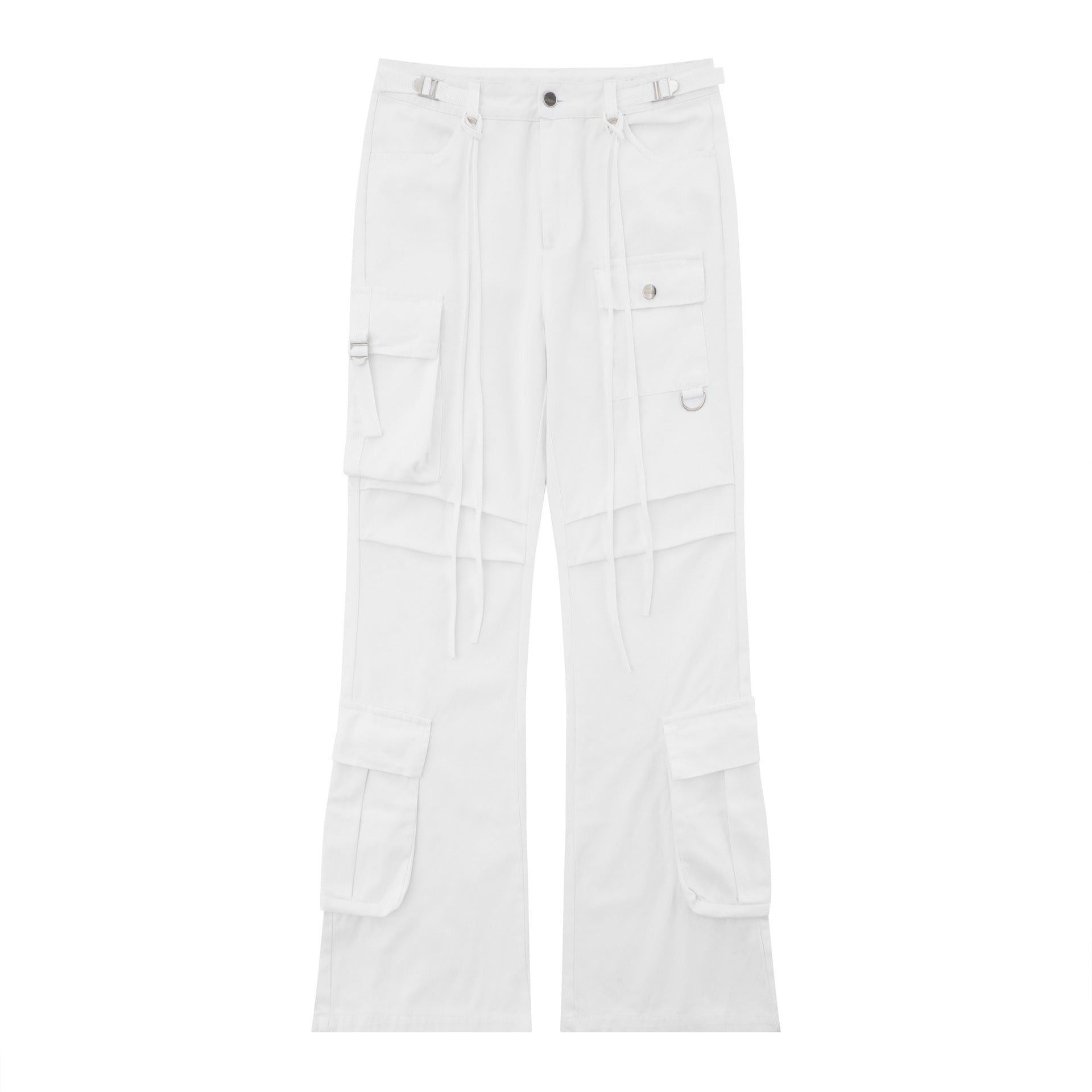 Retro Lace-up Decoration Autumn And Winter Cargo Pants