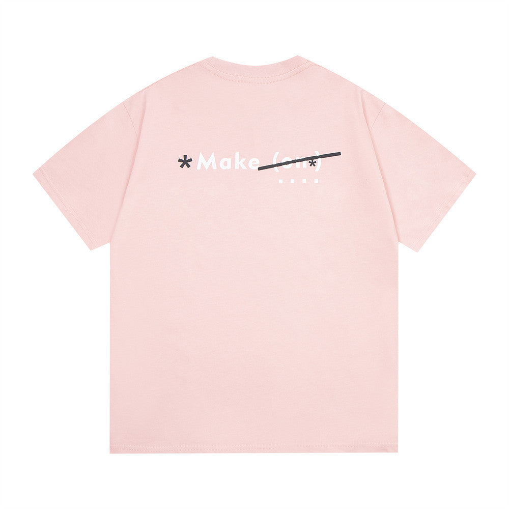 Loose Round Neck Half-sleeve T-shirt Men