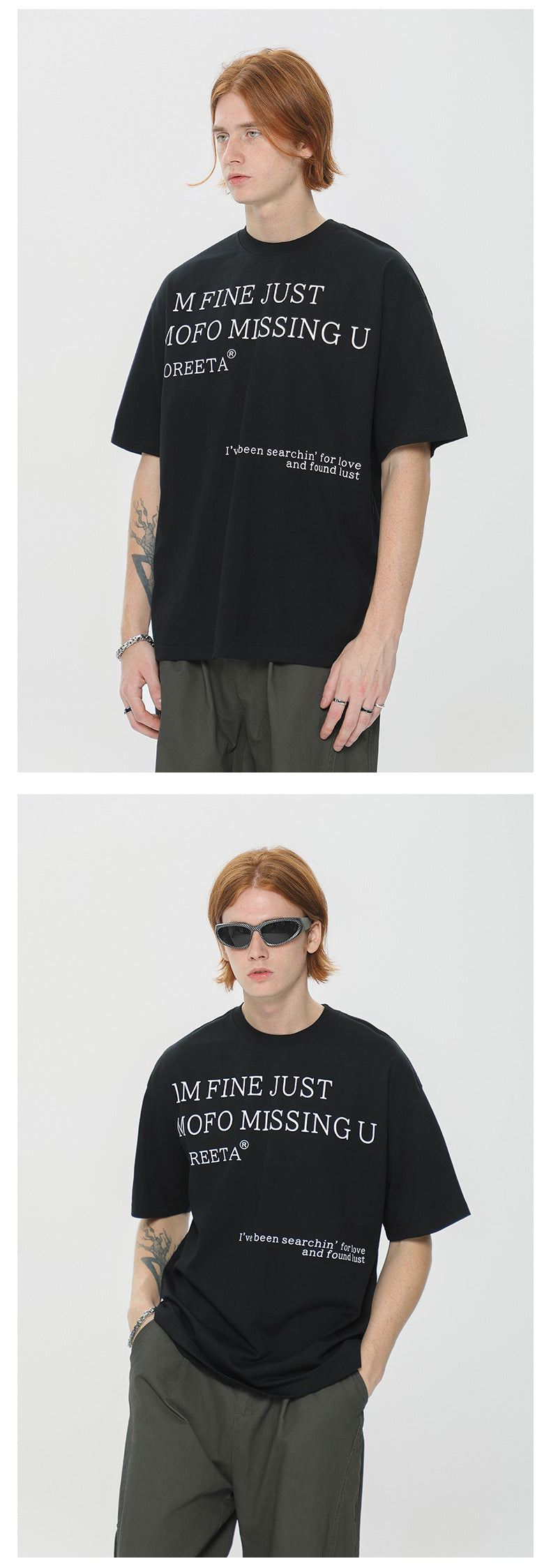 Fashion Offset Printing Cotton T-shirt Men