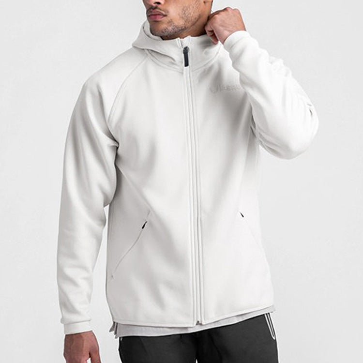 Men's Loose Large Solid Color Printed Hoodie