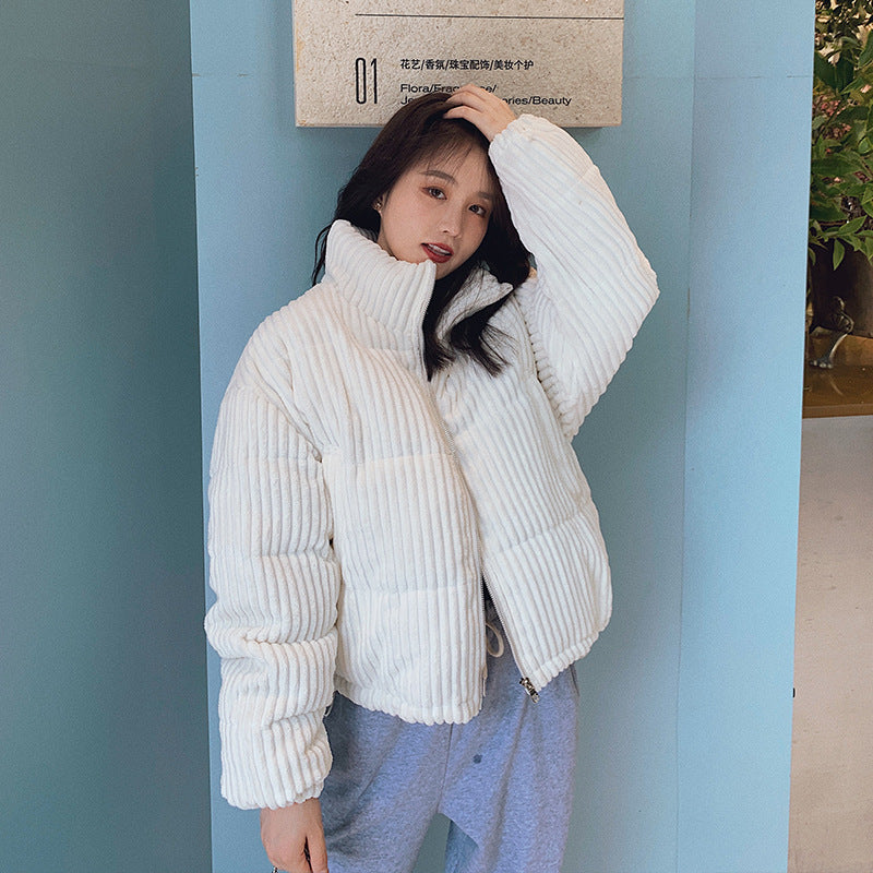 Loose corduroy padded jacket