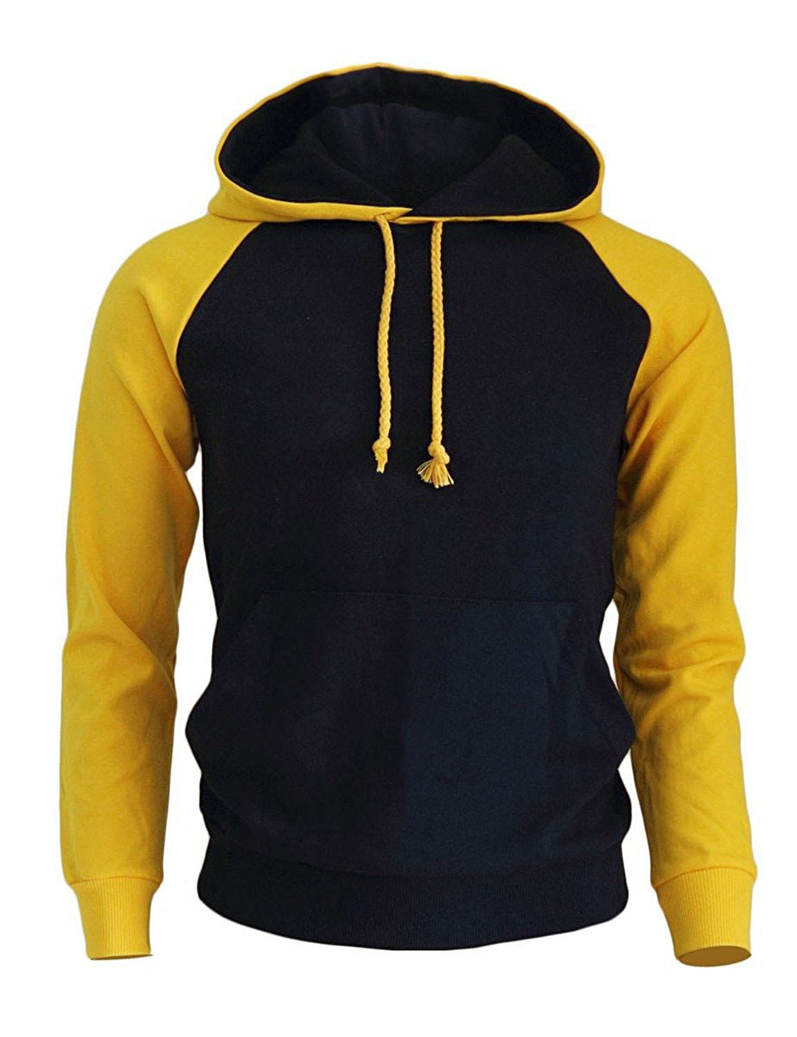 Plus velvet sweater sports men's raglan sleeve hoodie