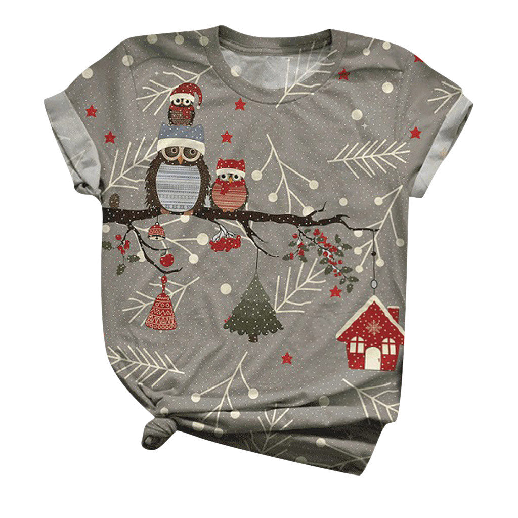 Christmas costume snowman elk t-shirt Christmas t-shirt for men and women