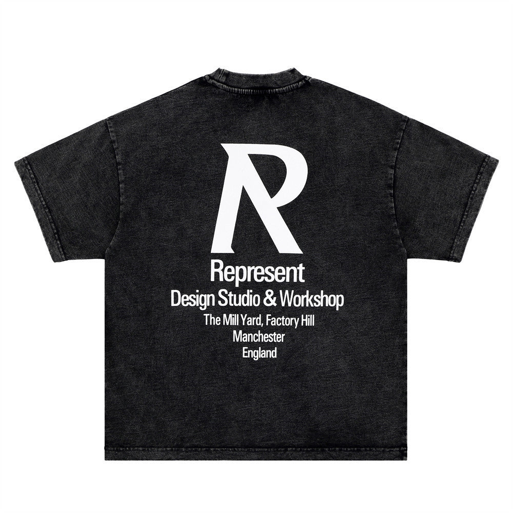 Printed Washed And Worn T-shirt For Men