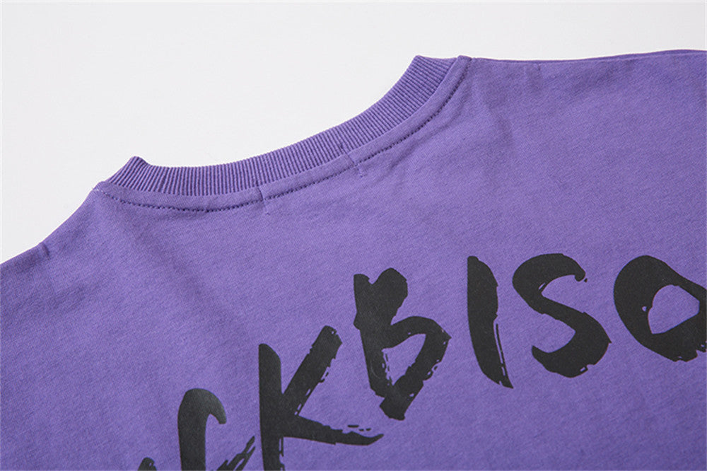 Ripped Half Sleeve T-shirt Top Men
