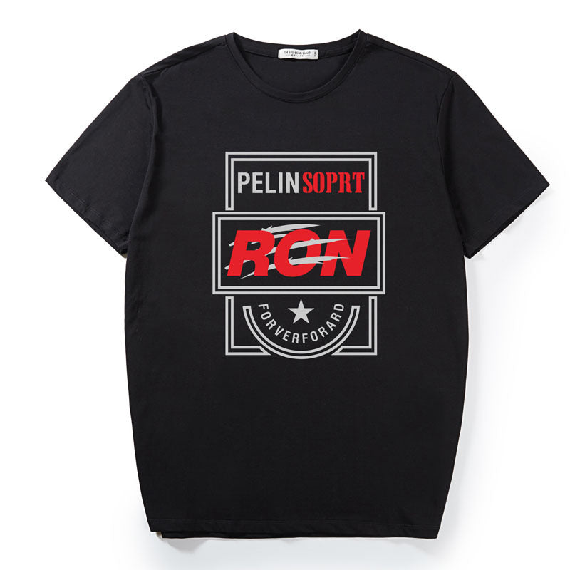 Large Size Fashion Letter Printed T-shirt Men
