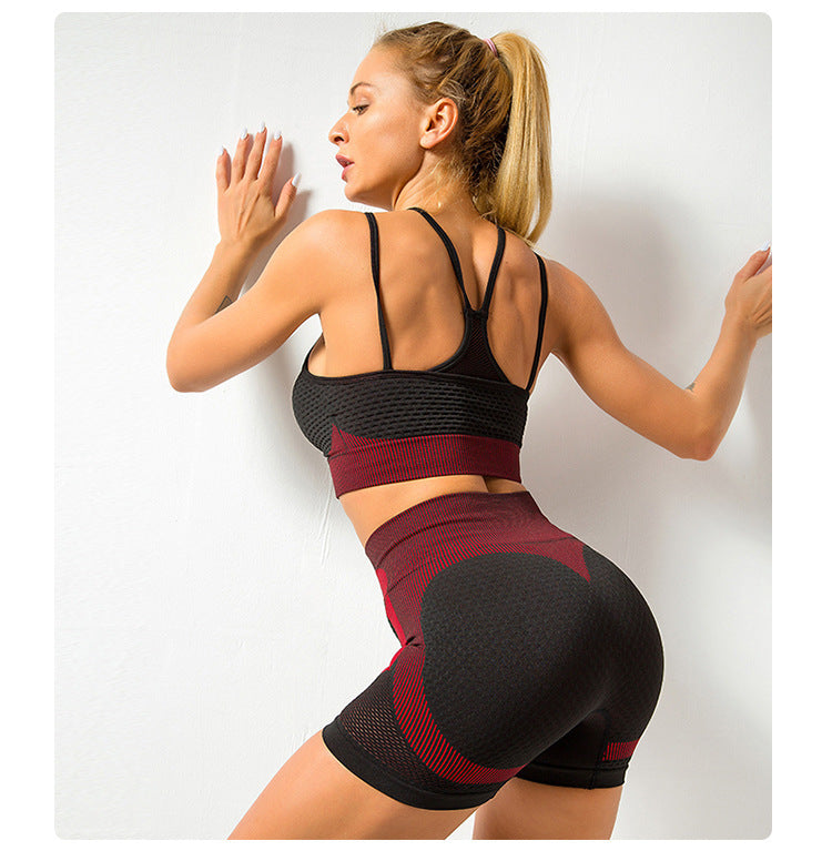 Sports Running Seamless Fitness Bra Set Women