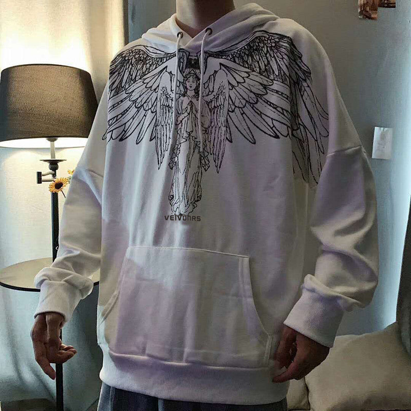 Men's And Women's Same Style Couple Sweater With Angel And Virgin Wings Pattern