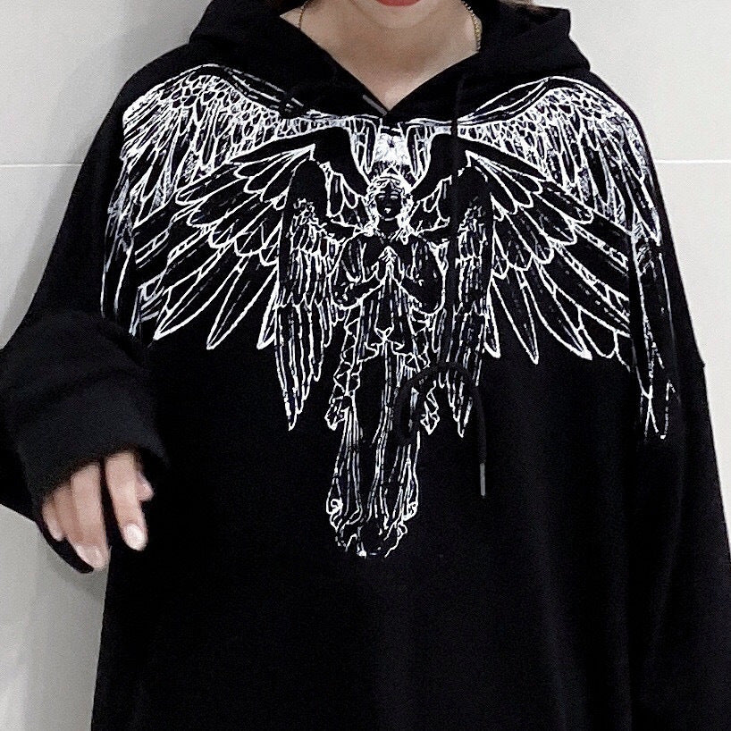 Men's And Women's Same Style Couple Sweater With Angel And Virgin Wings Pattern