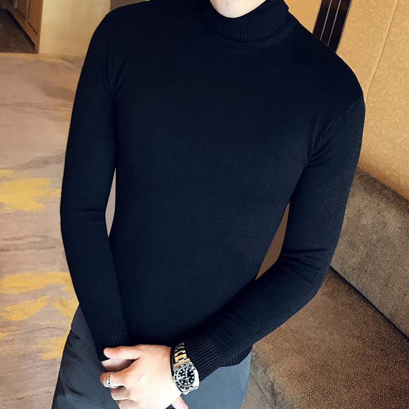 Gioele - Elegante Maglione Collo Alto Tinta Unita