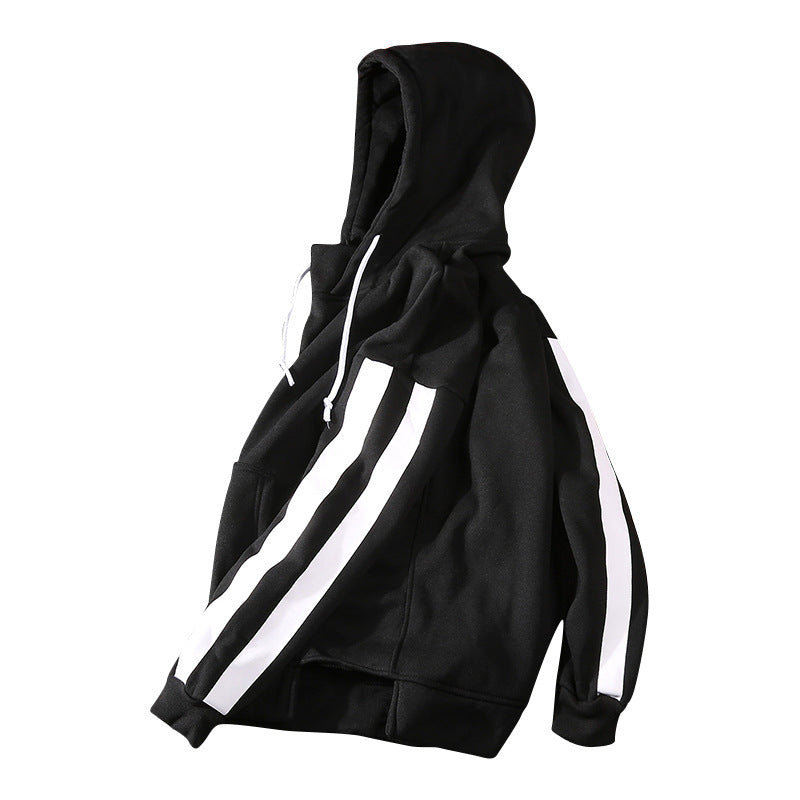 Hooded Printed Long-Sleeved Shirt Youth Sports Casual Sweater Men