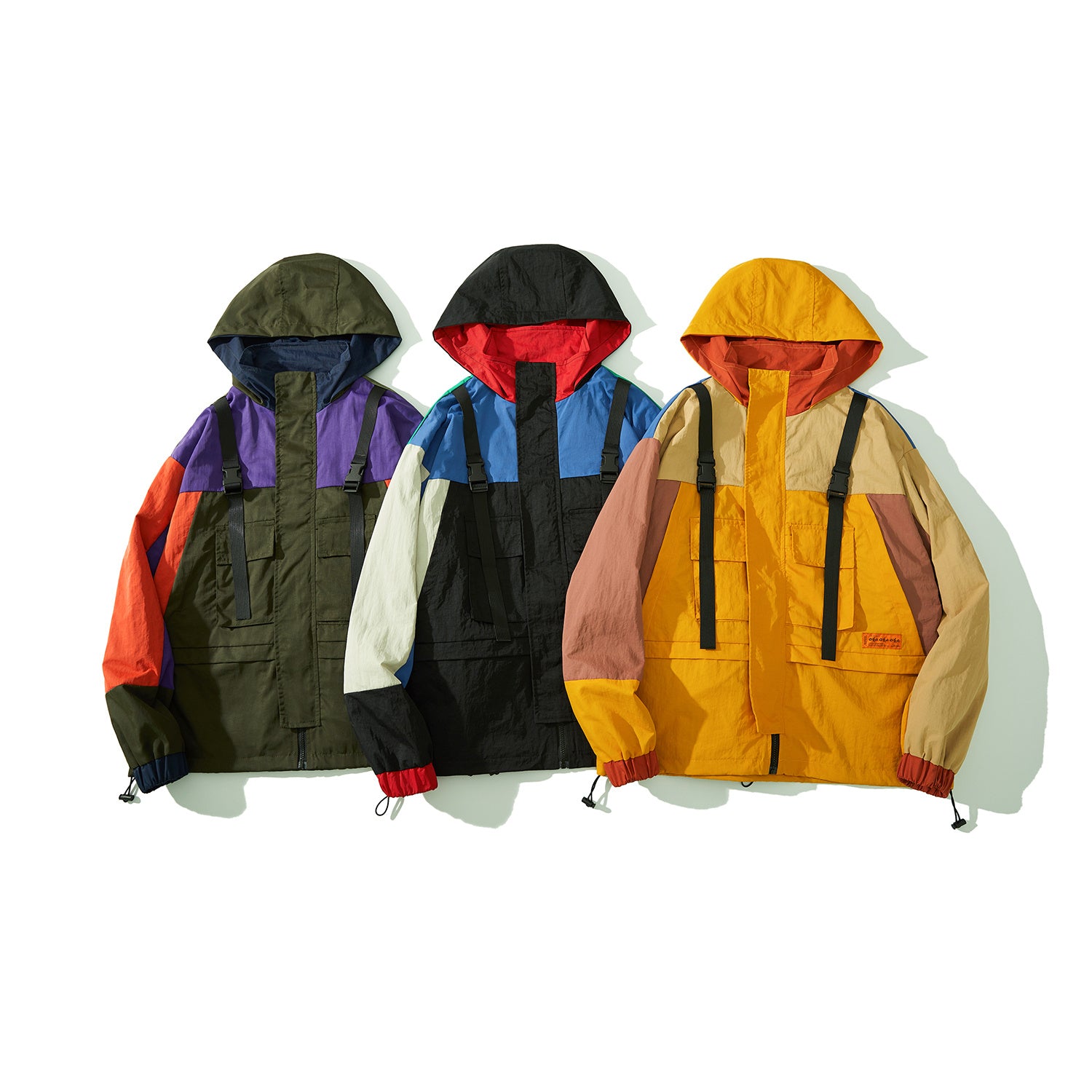 Tooling Color Matching Function Multi-Pocket Casual Couple Jacket