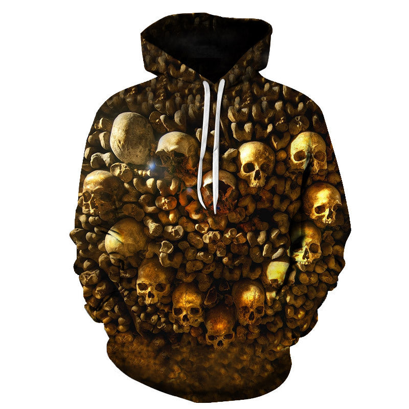 Digital Print Goldfish And Cat Men's Hooded Sweatshirt