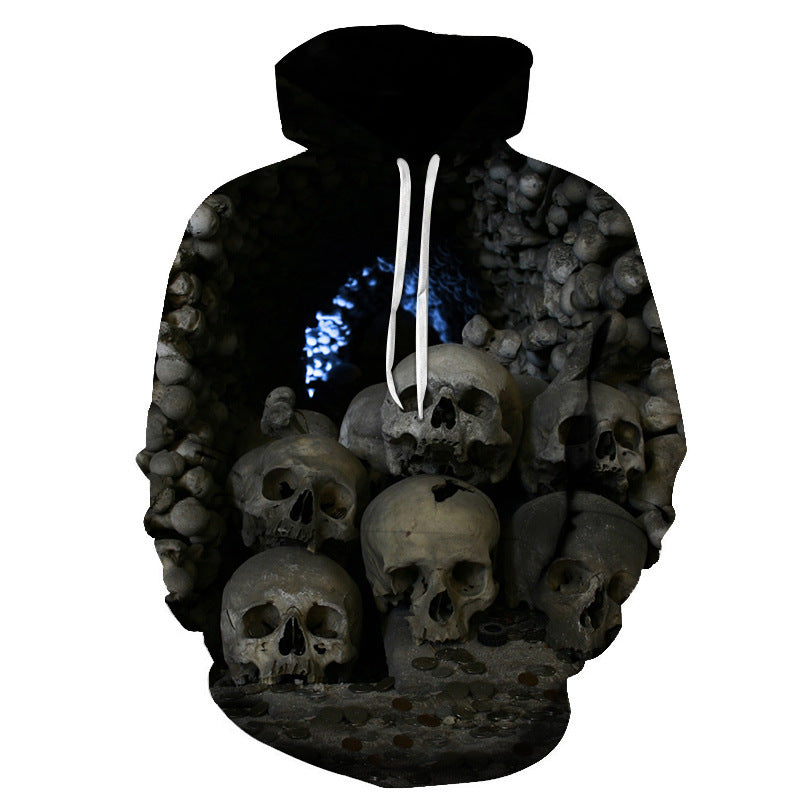 Digital Print Goldfish And Cat Men's Hooded Sweatshirt