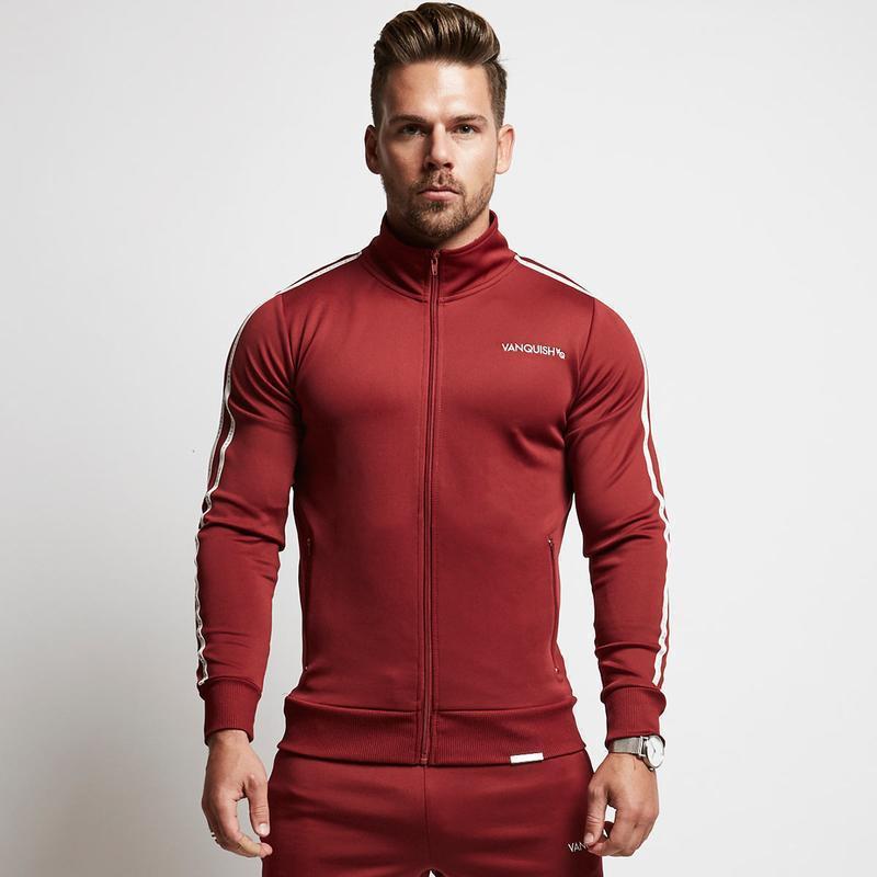 Striped Jacket Slim-fit Running Sports Sweatshirt Men's Sportswear