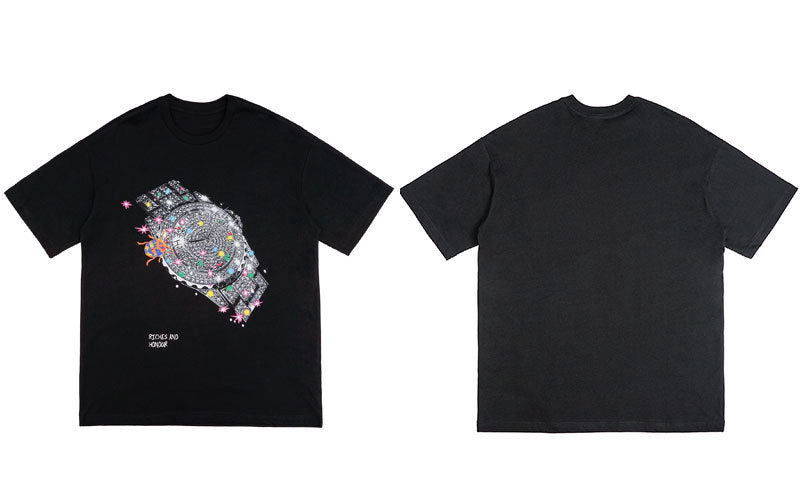 Watch Print Short-sleeved T-shirt Men