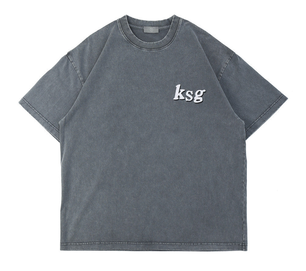 Letter Print Short-Sleeved T-Shirt Men