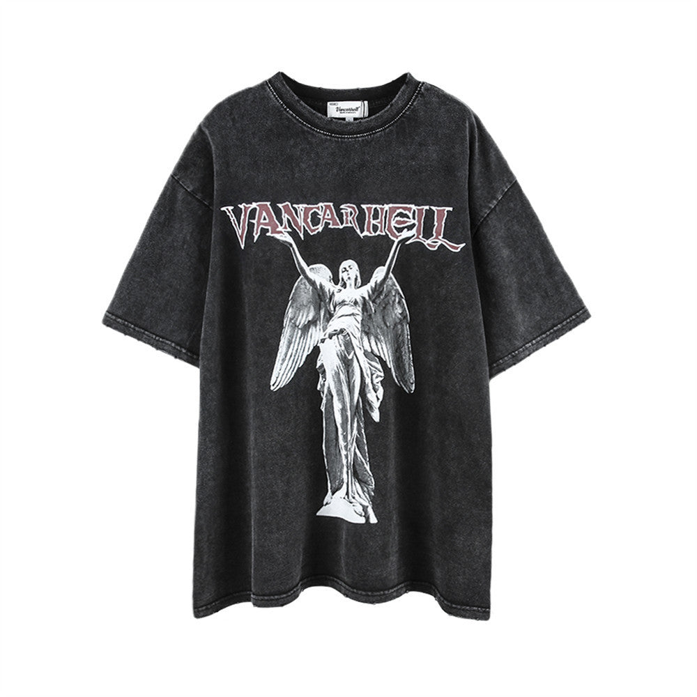 Statue Printed Short-sleeved T-shirt Men