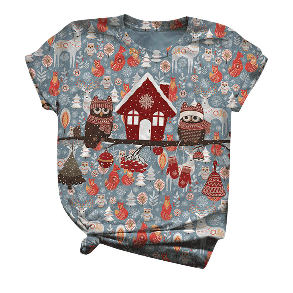 Christmas costume snowman elk t-shirt Christmas t-shirt for men and women