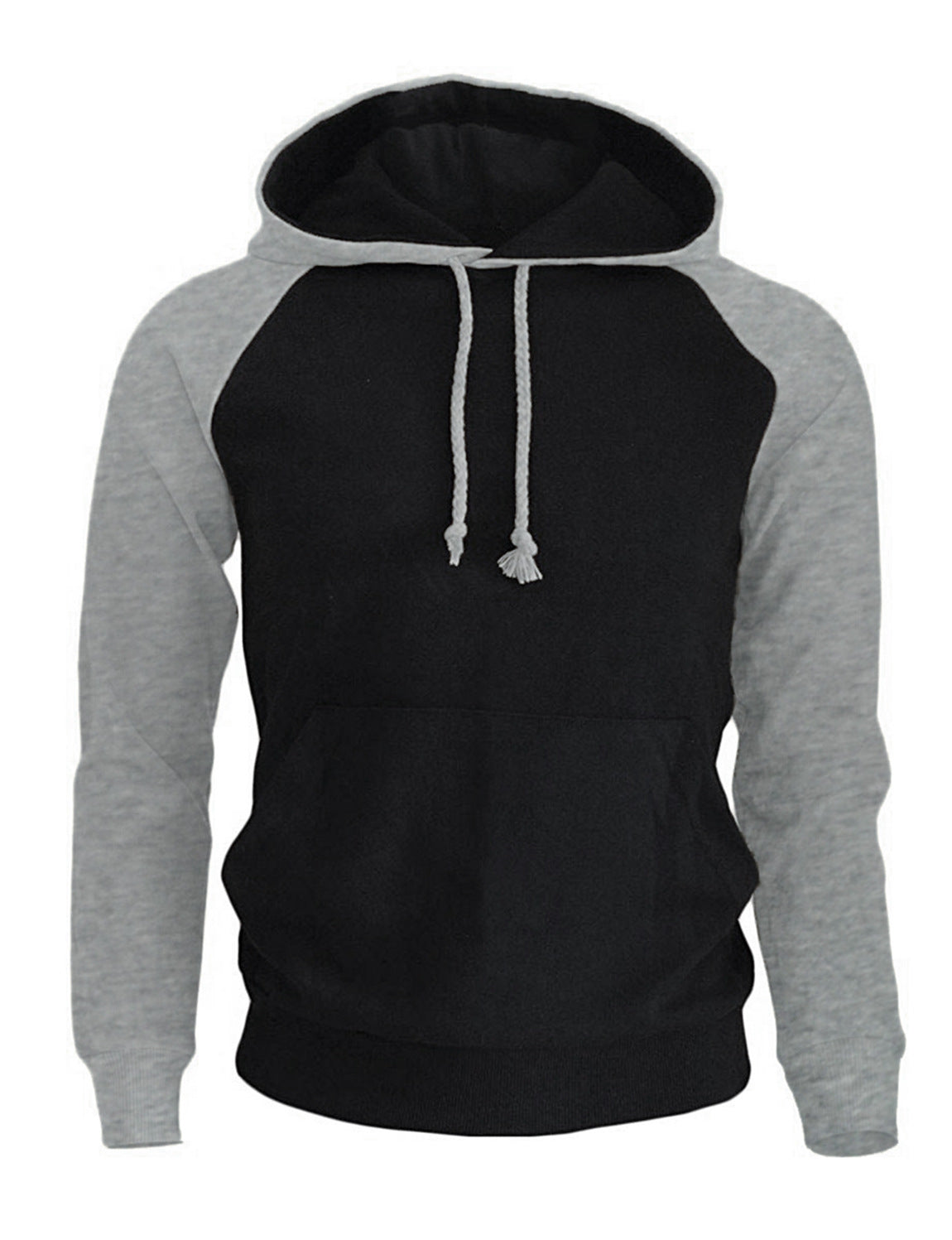 Plus velvet sweater sports men's raglan sleeve hoodie