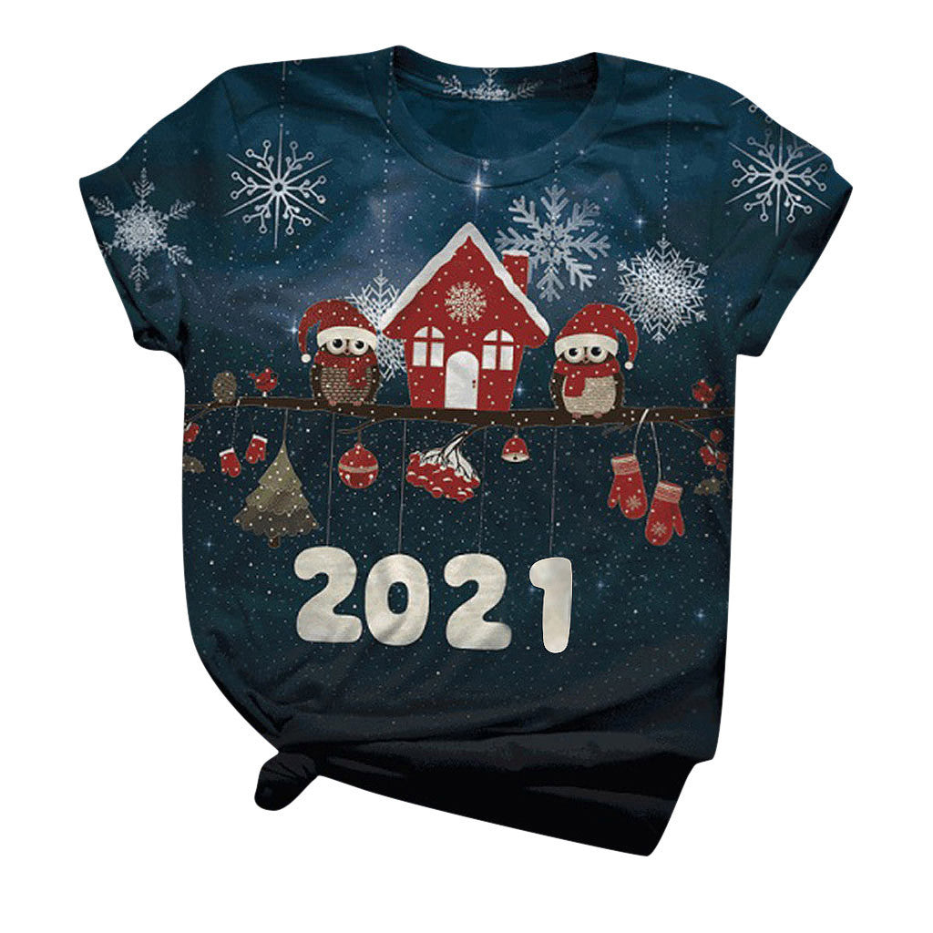 Christmas costume snowman elk t-shirt Christmas t-shirt for men and women