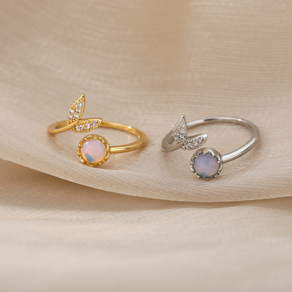Flower Female Opening Adjustable Index Finger Ring