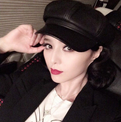 new cute ladies hat outdoor retro creative octagonal hat painter hat