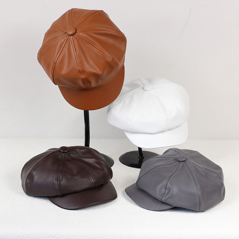 new cute ladies hat outdoor retro creative octagonal hat painter hat