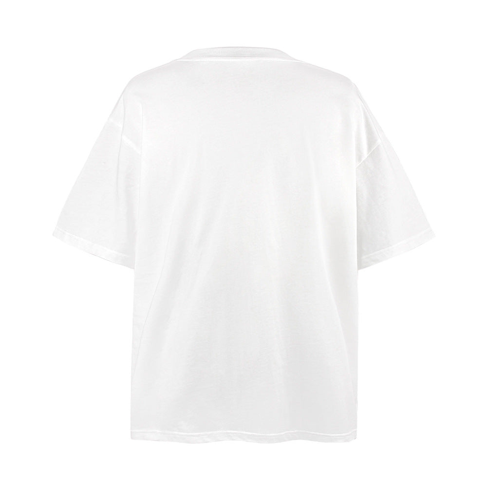 Fashion Printed Short-sleeved T-shirt Cotton Men