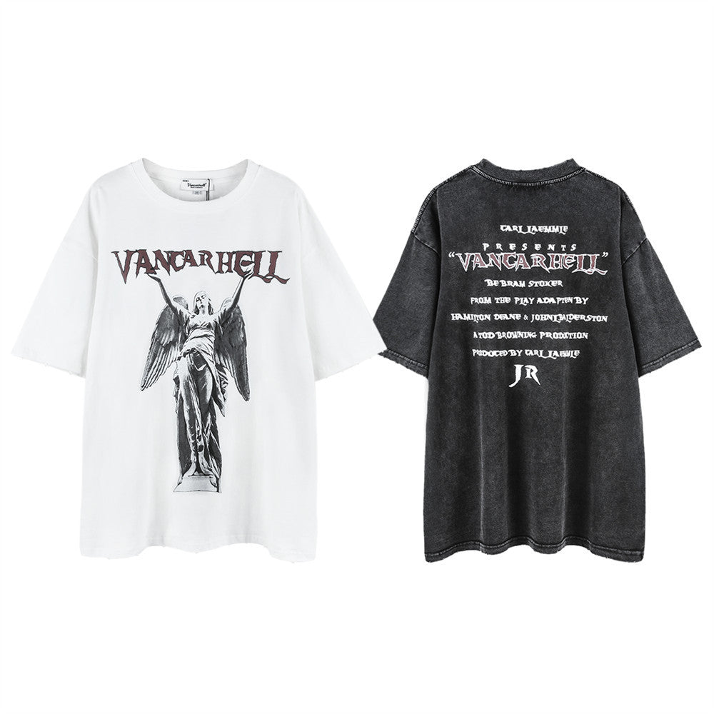 Statue Printed Short-sleeved T-shirt Men