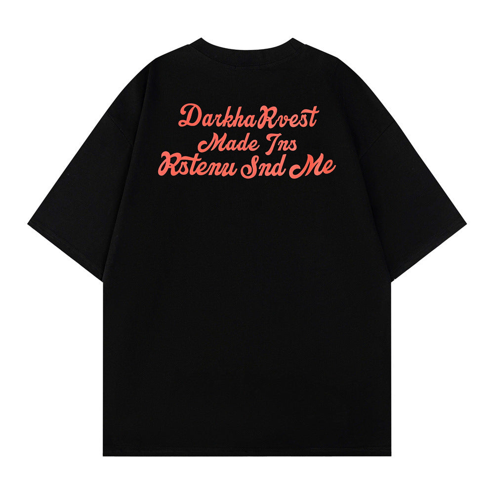 Fashion Letter Heart Printing T-shirt Men