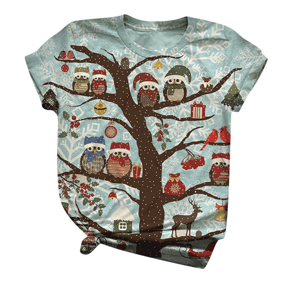 Christmas costume snowman elk t-shirt Christmas t-shirt for men and women