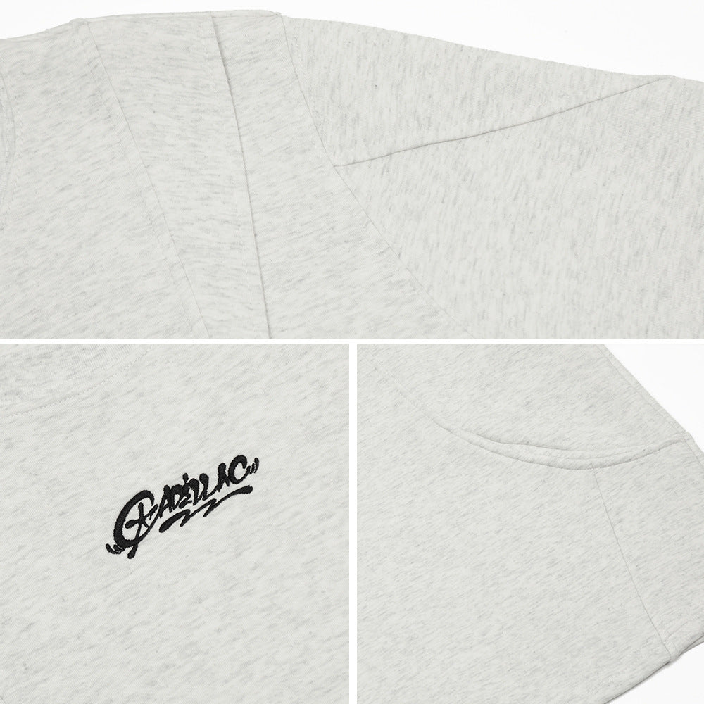 Split Stitching Pocket Short Sleeve T-shirt Men