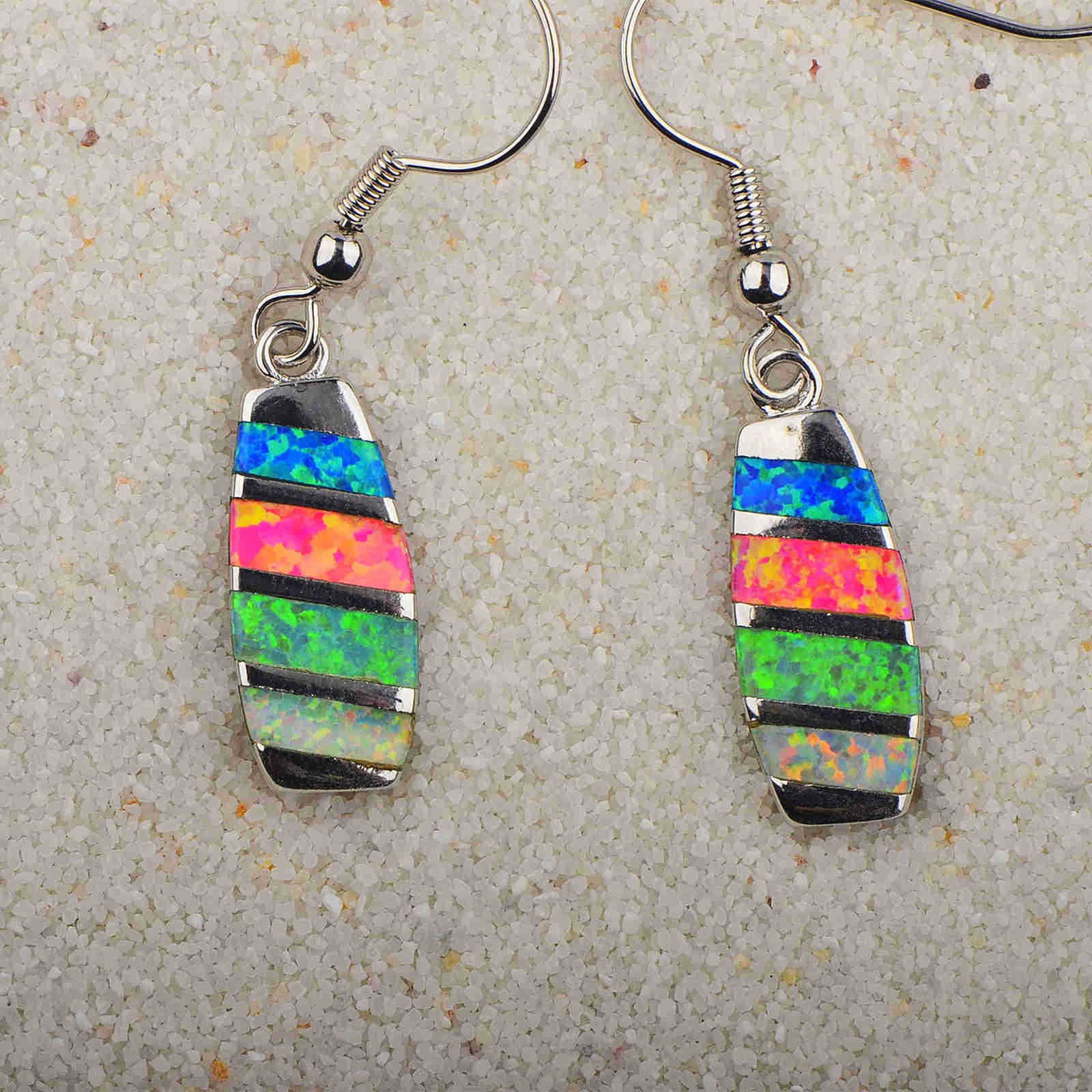 Simple Casual Color Women's Rectangular Earrings
