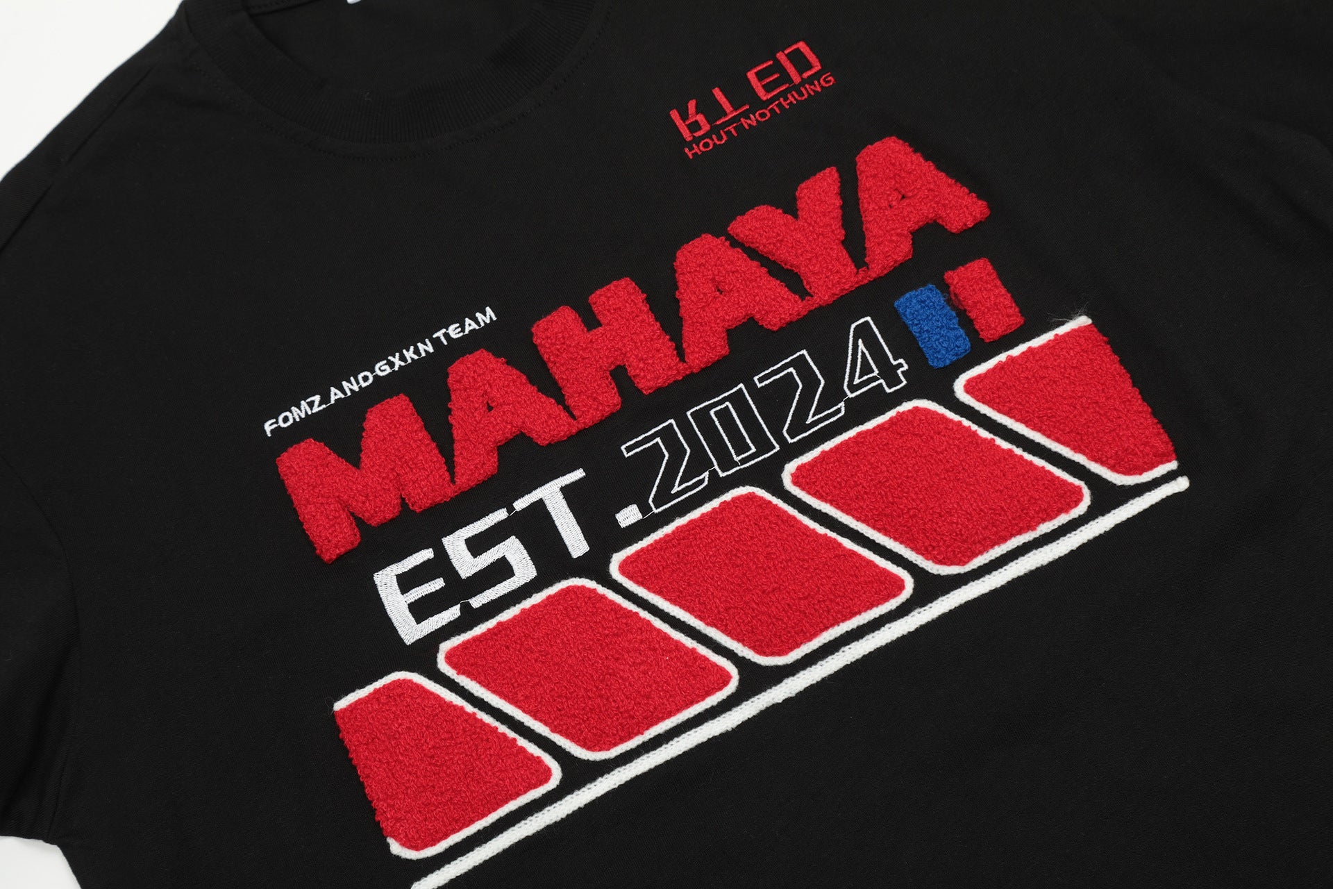 Embroidered Letter Loose T-shirt For Men