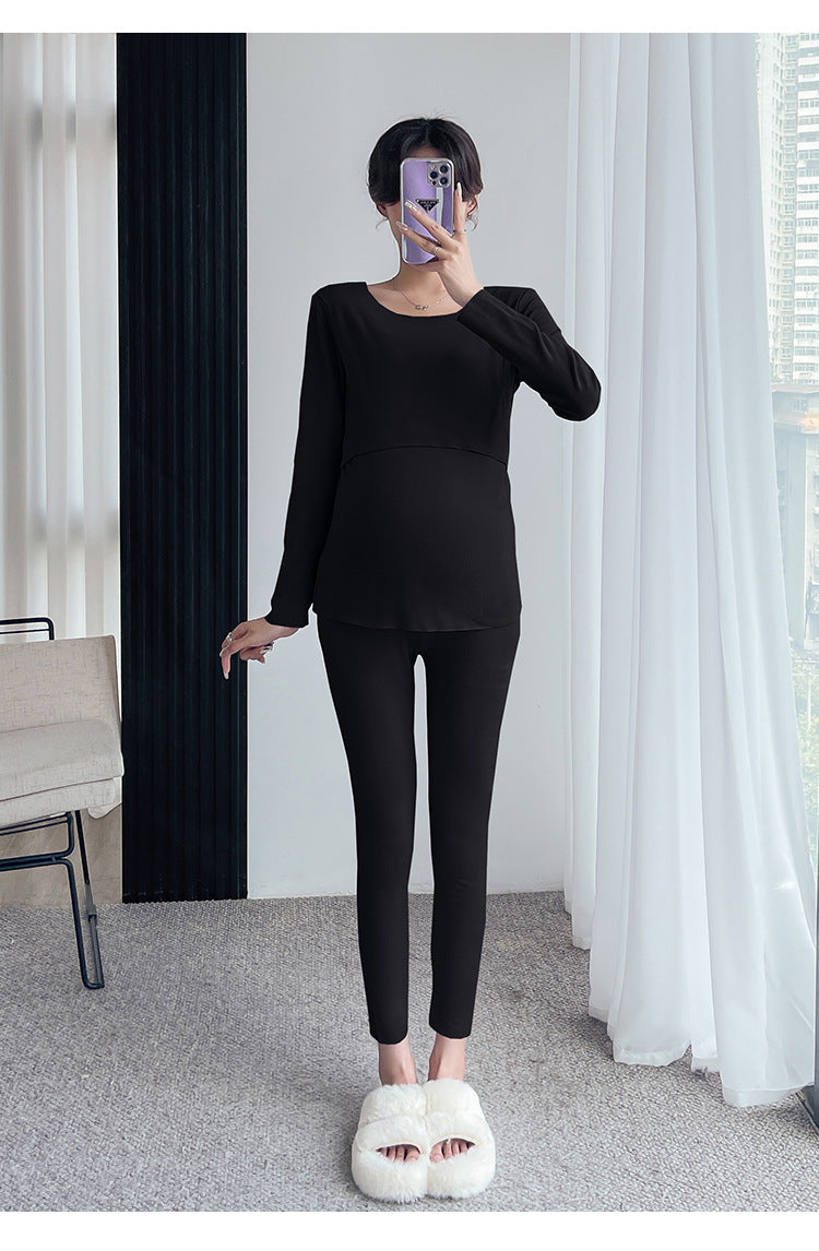Winter Nursing Two-piece Set For Women