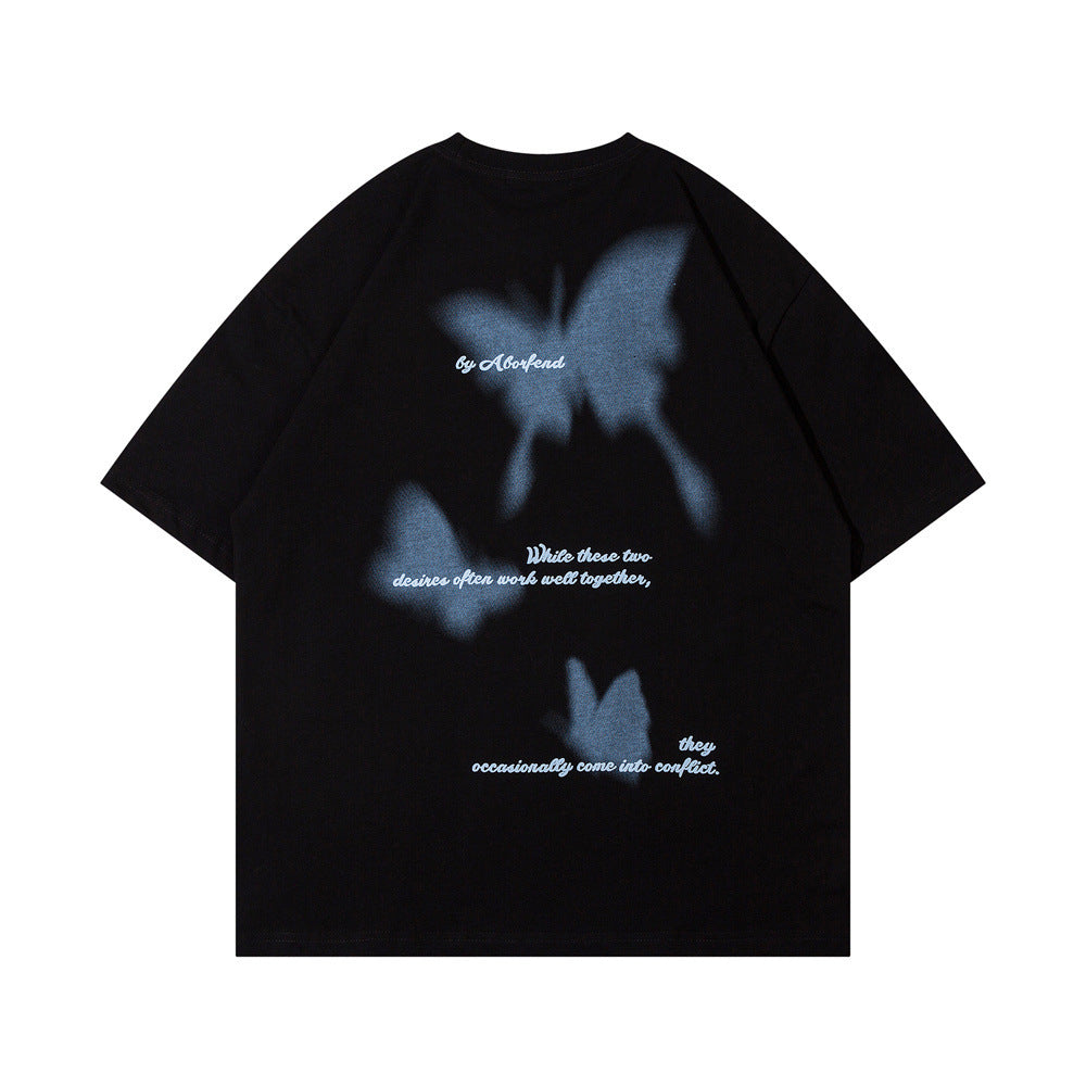 Butterfly Spider Print T-shirt For Men