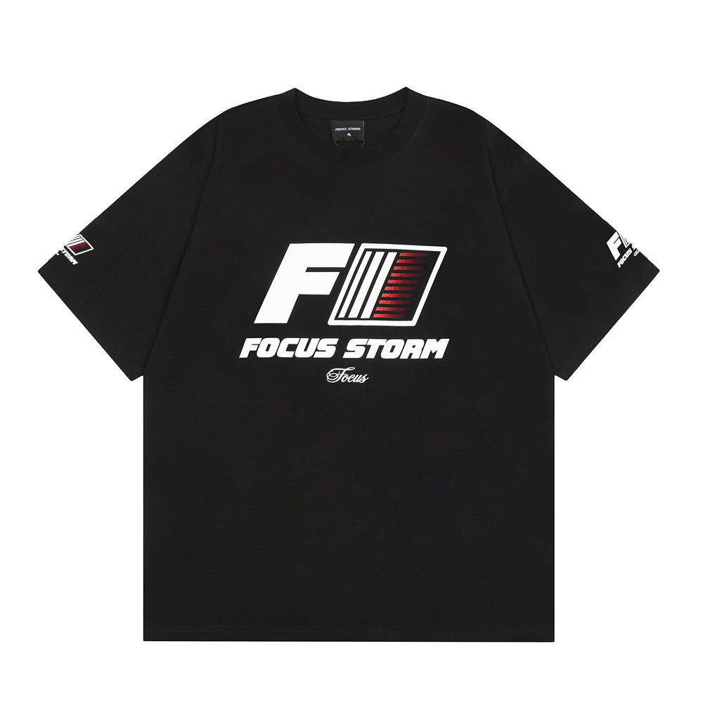 Letter Print Short-sleeve T-shirt Loose Men