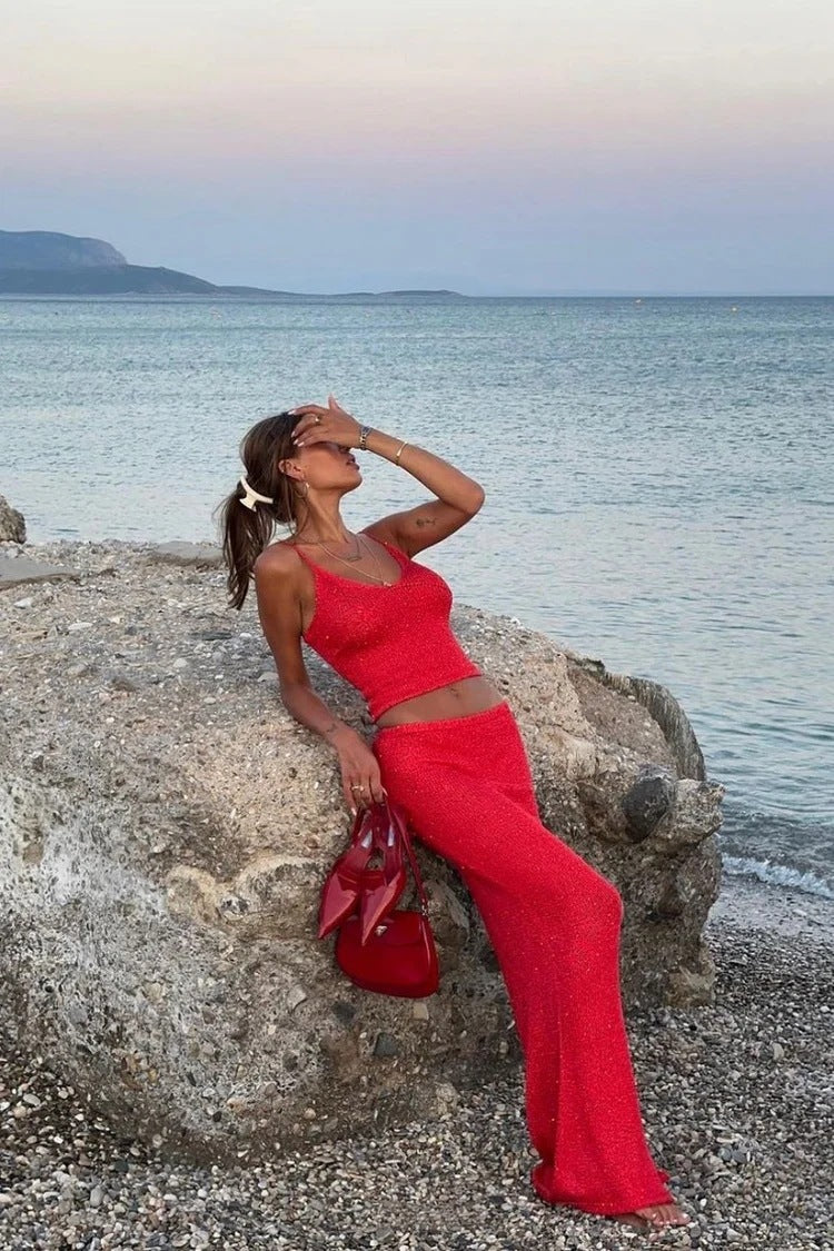 Skirt Sequin Sling Set Long Dress Women
