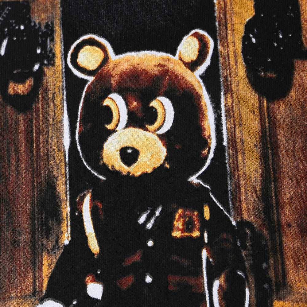 Cartoon Bear Printed T-shirt For Men