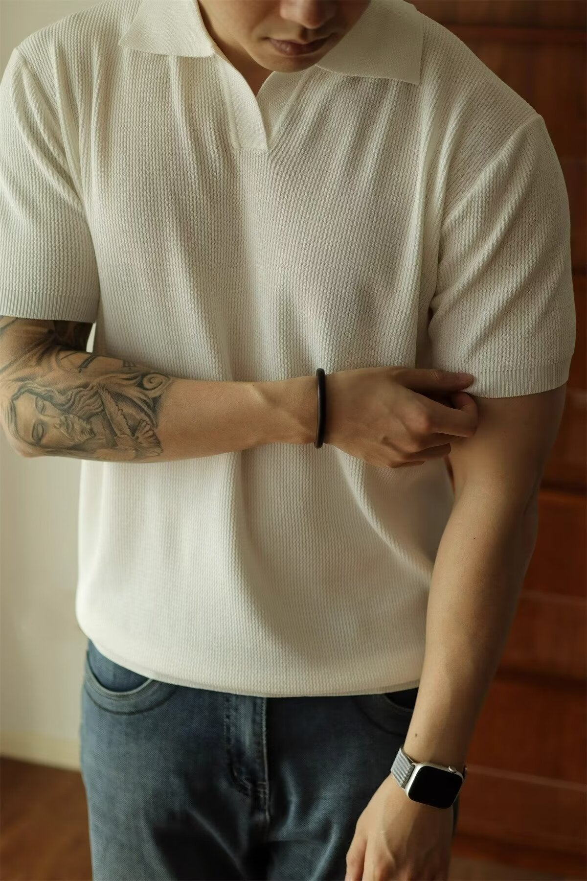 Retro Fashion Minimalism T-shirt Short Sleeve Men