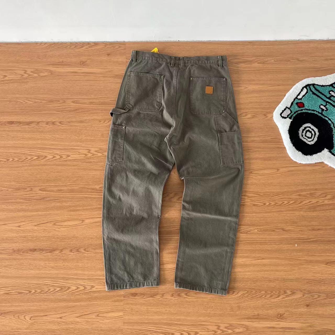 American Casual Heavy Multi-functional Logging Pants Cargo Canvas