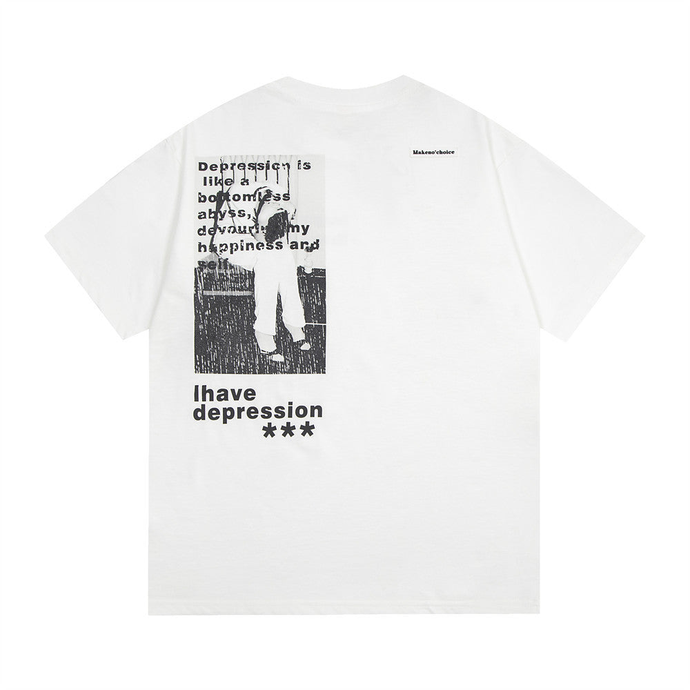 Fashion Cultural Landscape Cotton T-shirt Men