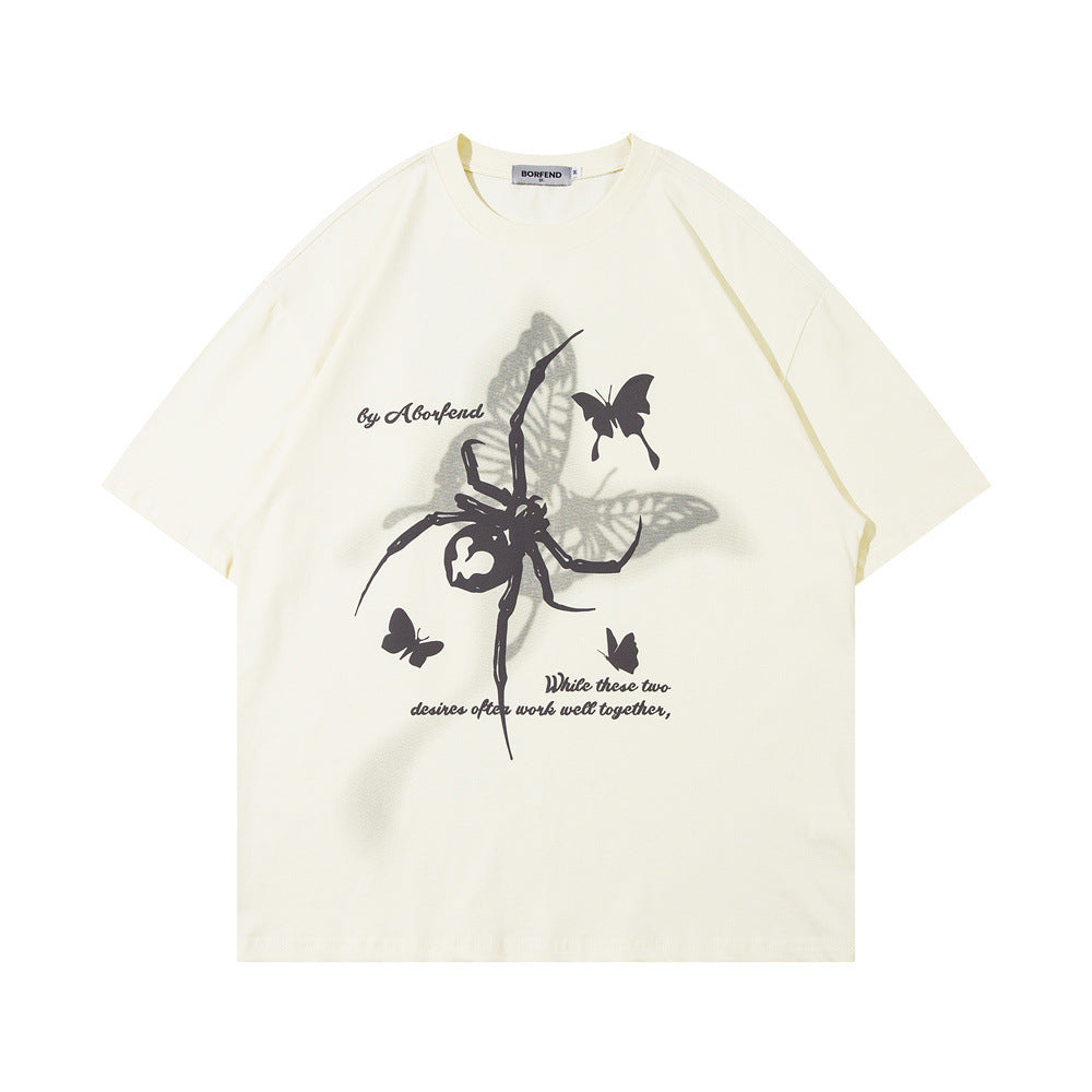 Butterfly Spider Print T-shirt For Men