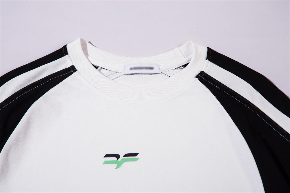 Contrast Color Sports Short-sleeved T-shirt Men